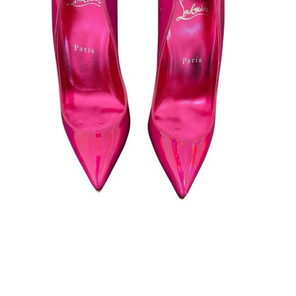 Christian Louboutin Hot Chick Patent Psychic Fuxia Pink Pumps Size 36.5 US 6.5 - Picture 5 of 10